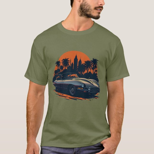 Classics Cars - Jaguar E-Type T-Shirt 001 (Front)