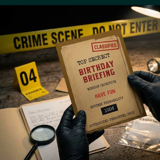 Classified Birthday Briefing Funny Birthday Card