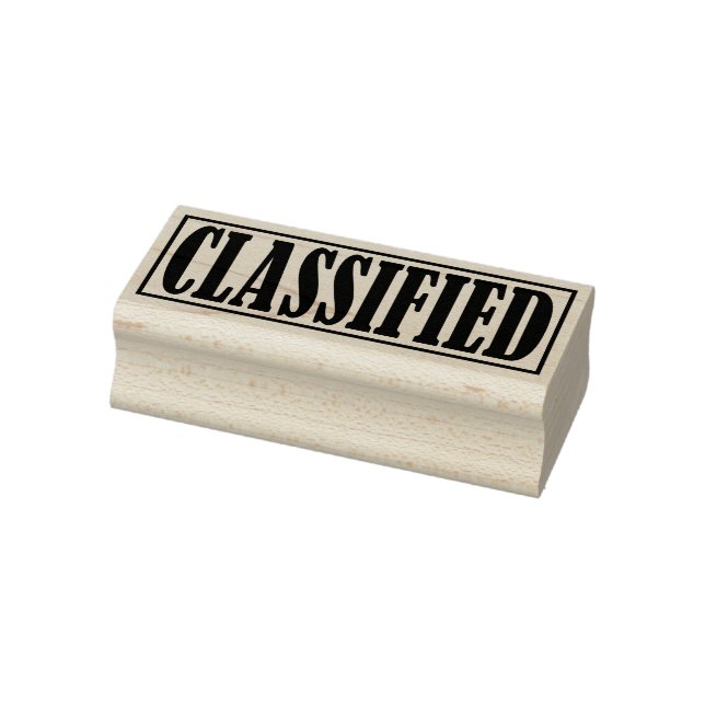 Classified Business Office Framed Simple Word Rubber Stamp (Stamp)