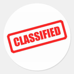 Classified Classic Round Sticker