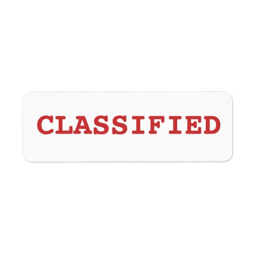 classified label