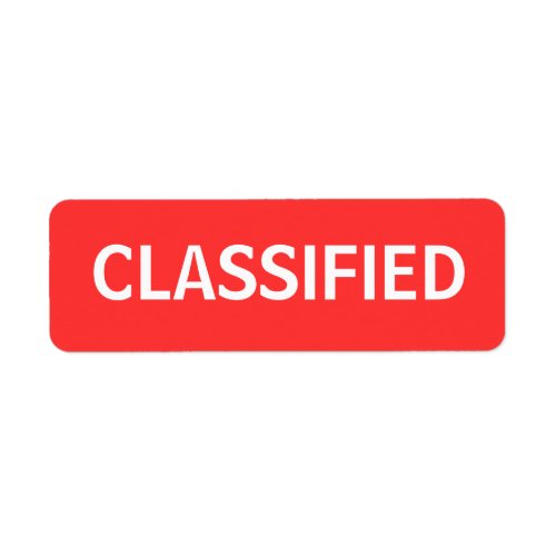 classified label