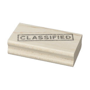 Classified Red Rubber Stamp