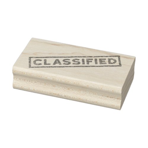 Classified Red Rubber Stamp