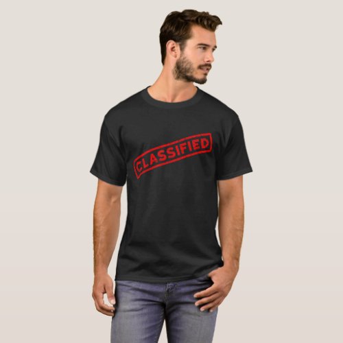 Classified Red Rubber Stamp T_Shirt