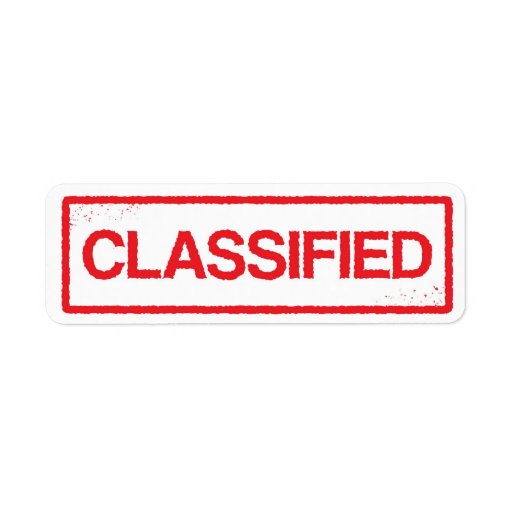 Classified red stamp label | Zazzle