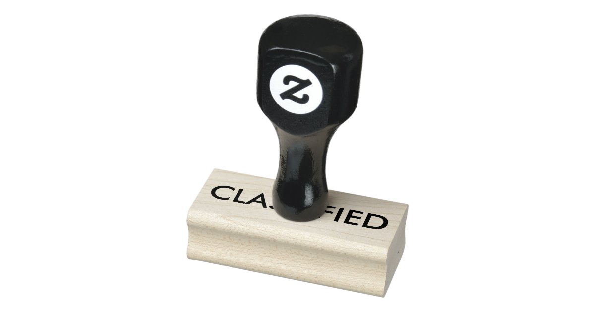 CLASSIFIED stamp, 1x2½ w/black ink pad Rubber Stamp