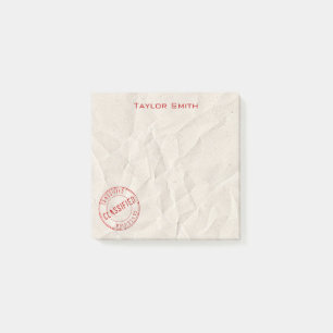 Classified Stamp Post-It Notes
