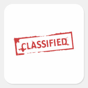Classified Stamp Square Sticker
