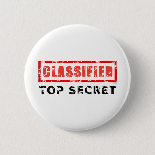 Classified Top Secret Button (Front)