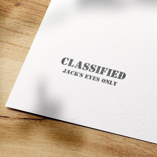 Classified  Your Eyes Only Personalized Rubber Stamp