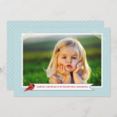 Classique Cardinal 3 carte de photo de vacances (Front/Back)