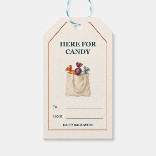 Classmate Halloween Gift Tags | Here for Candy