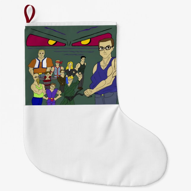 classmates anime inspired  large christmas stocking (Front)