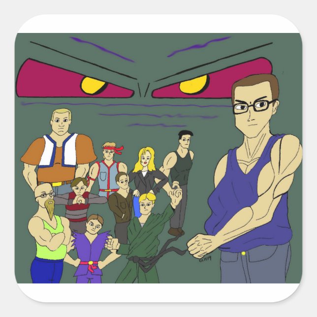 classmates anime inspired  square sticker (Front)