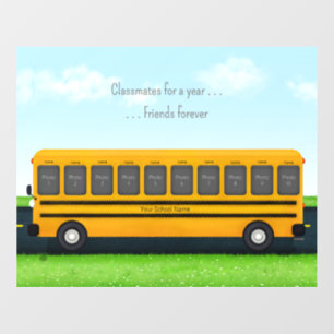 Classmates for a Year Friends Forever School Bus Wall Decal