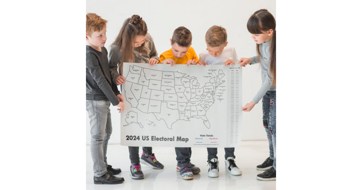 Classroom 2024 United States Electoral College Map Poster Zazzle