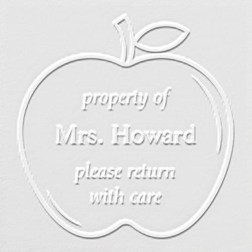 Classroom Apple Teacher Stamp Custom Embosser