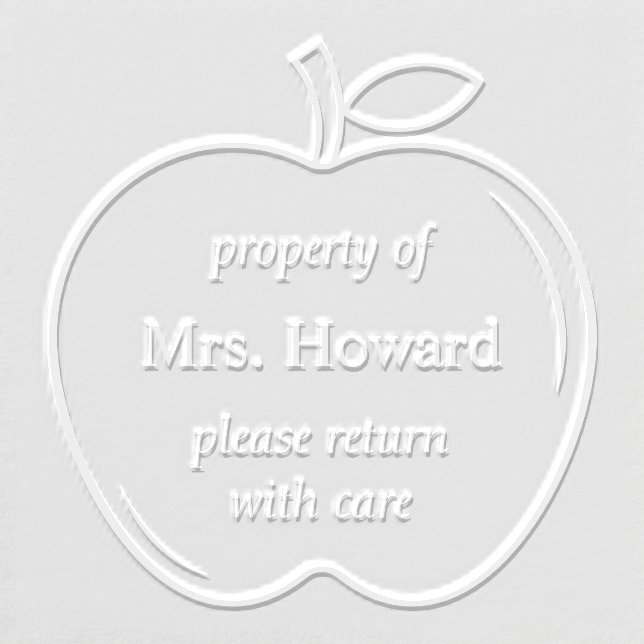 Classroom Apple Teacher Stamp Custom Embosser (Design)
