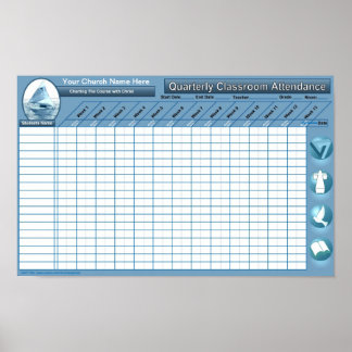 Classroom Attendance Wall Poster