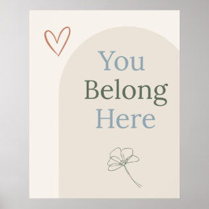 Classroom Belonging Botanical Back To School Poster