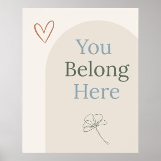 Classroom Belonging Botanical Back To School Poster