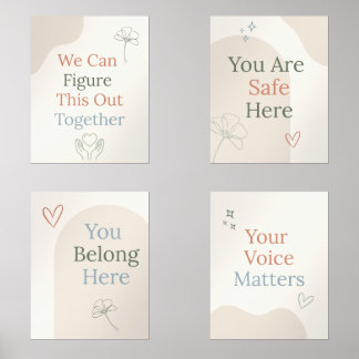 Classroom Belonging Inclusive SEL Wall Art Sets