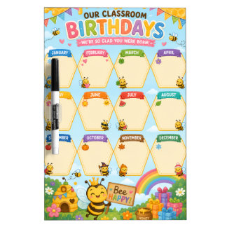 Classroom Birthday Display Dry Erase Board