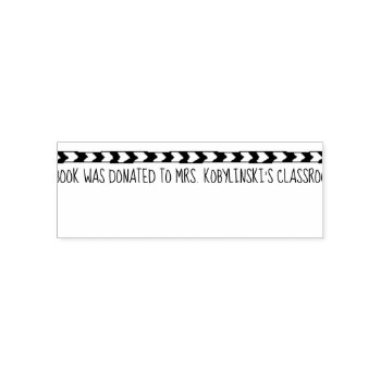 Classroom Book Donation Stamp by BrideStyle at Zazzle