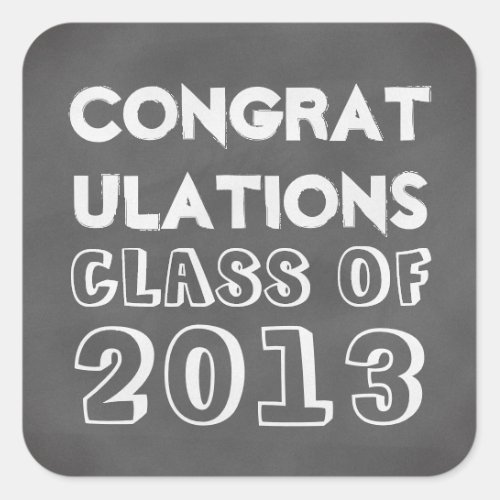 Classroom chalkboard graduation class of gift tag