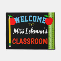 Classroom door mat for teacher personalized