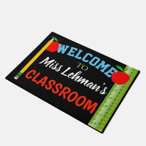 Classroom door mat for teacher personalized Zazzle