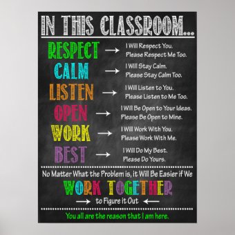 Classroom Expectations Poster 