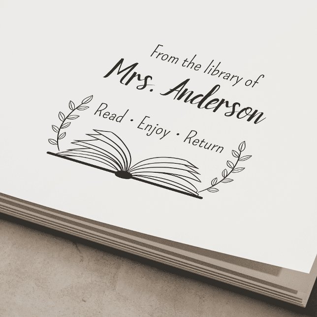Classroom "From the library of" bookplate  Self-inking Stamp (Creator Uploaded)