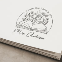 Classroom "From the library of" Floral Bookplate