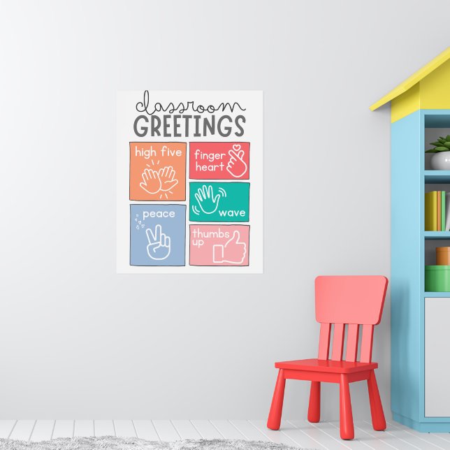 Classroom Greetings Classroom Educational Poster (Nursery 1)