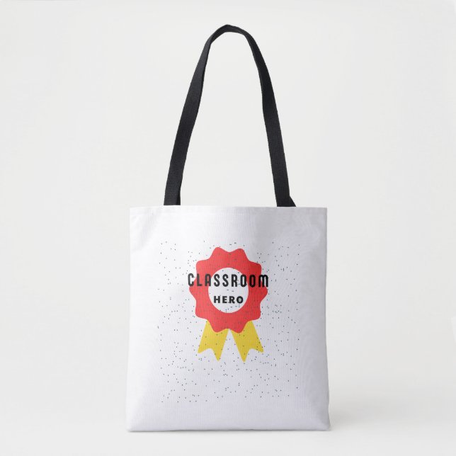 Classroom Hero Tote Bag – Teacher Appreciation Gif (Front)