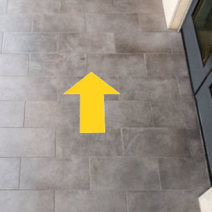 Classroom Home Social Distance Yellow Arrow Floor Decals