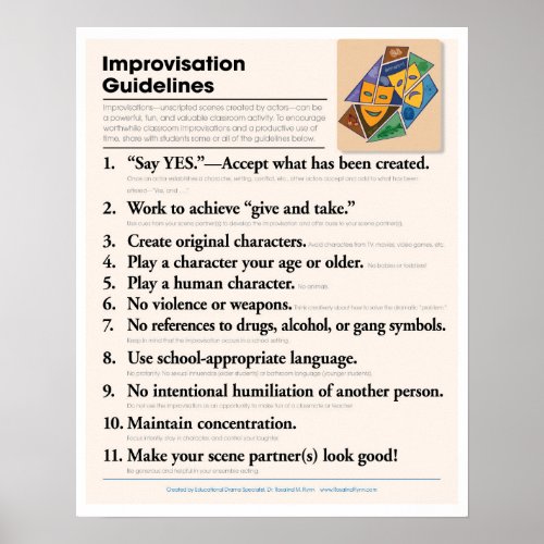 Classroom Improvisation Guidelines Poster
