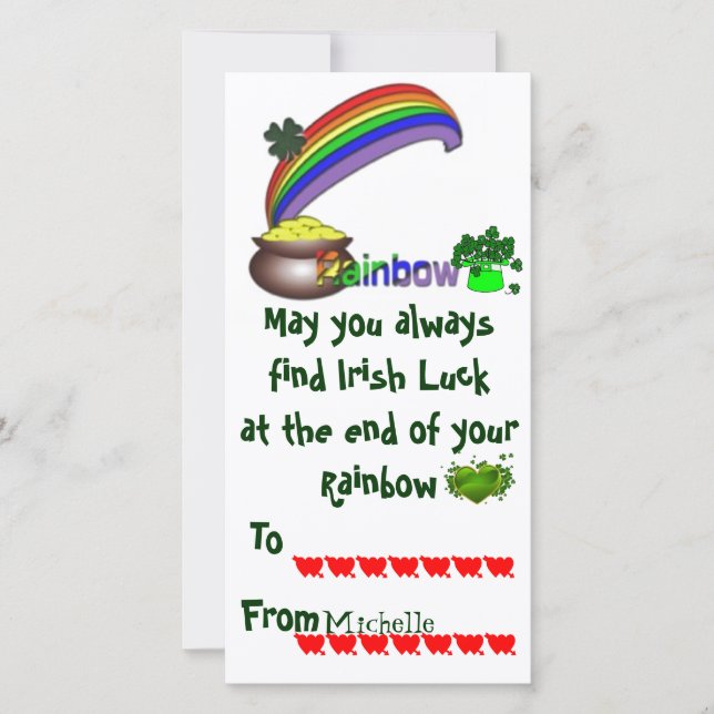 Classroom Irish Valentine Holiday Card (Front)