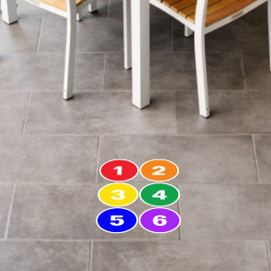 Classroom Line Up Numbers Colors Floor Decals