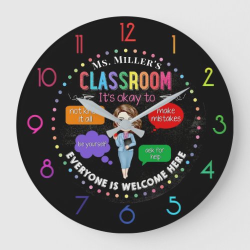 Classroom Personalize  Large Clock