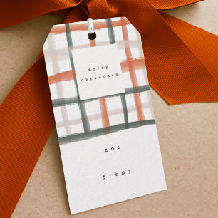 Classroom Plaid Gift Tags   B
