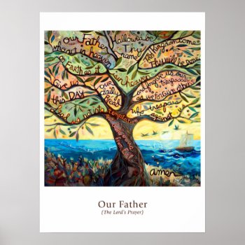 Classroom Poster Featuring The "our Father" by JenNortonArtStudio at Zazzle