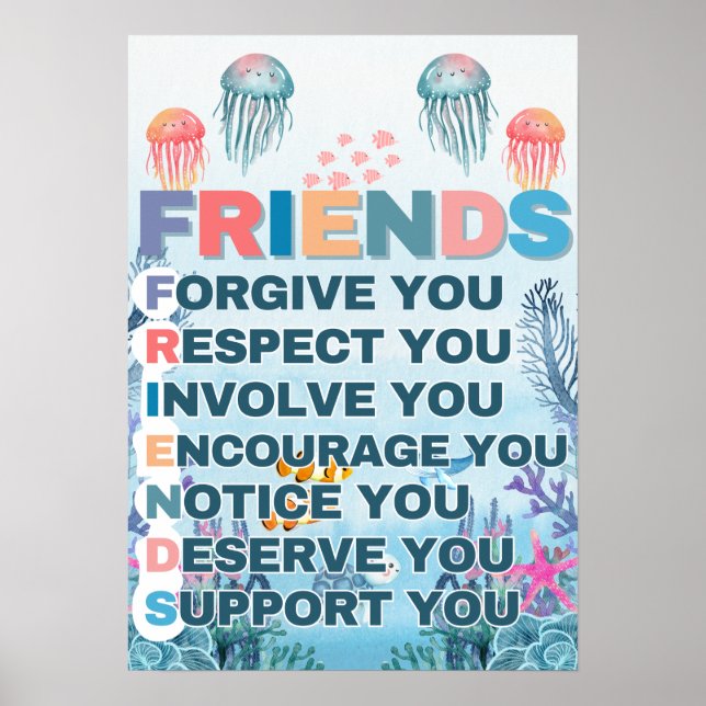 Classroom poster: friends poster (Front)