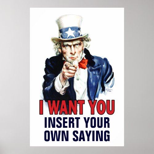 Classroom Poster I Want You _ CUSTOMIZE _ Poster