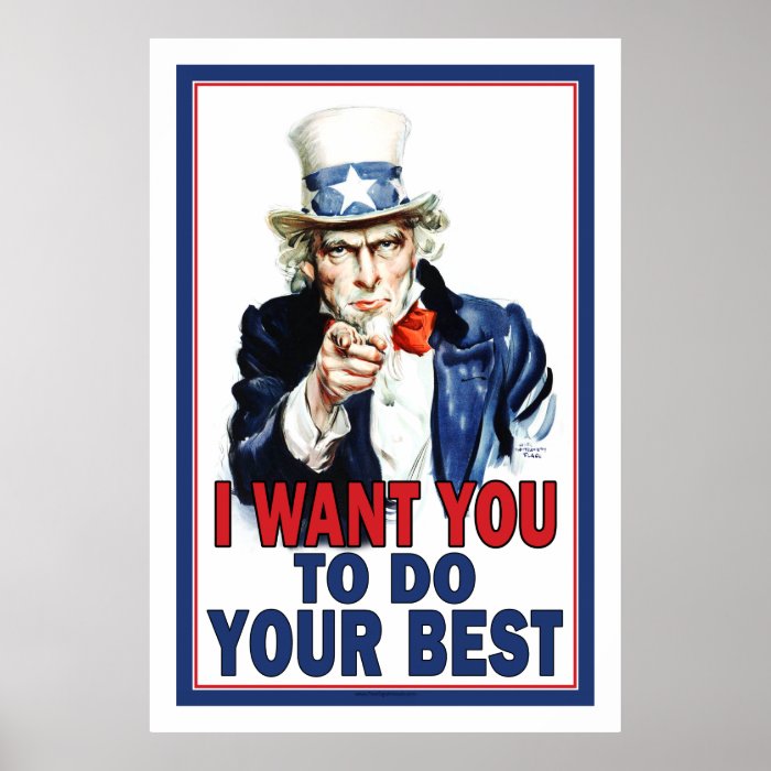 Classroom Poster I Want You to DO YOUR BEST