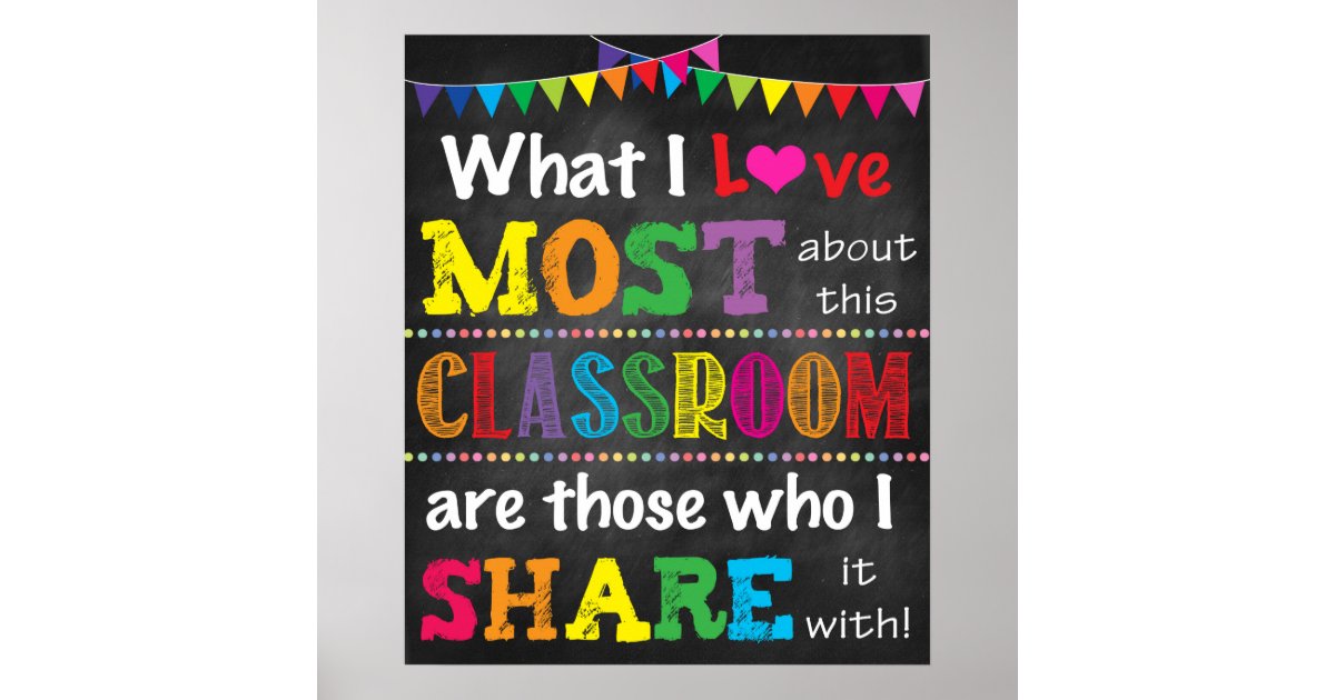 Classroom Printable Poster | Zazzle