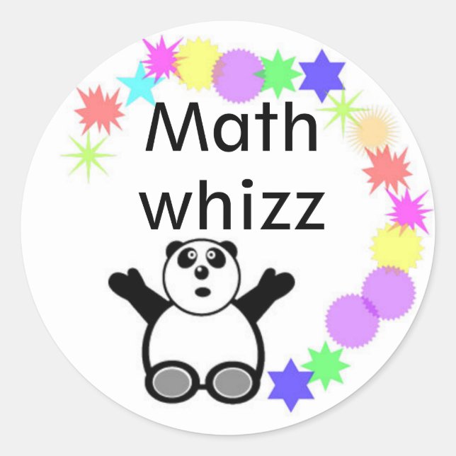 Classroom reward  - math - circle sticker (Front)