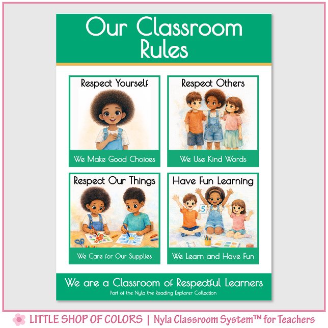 Classroom Rules Kindergarten Teacher Anchor Chart (Creator Uploaded)